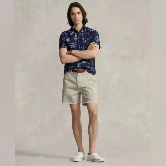 Polo Ralph Lauren Other - Polo Ralph Lauren Men's Khaki 6-Inch Burroughs Relaxed Fit Chino Shorts Size 38